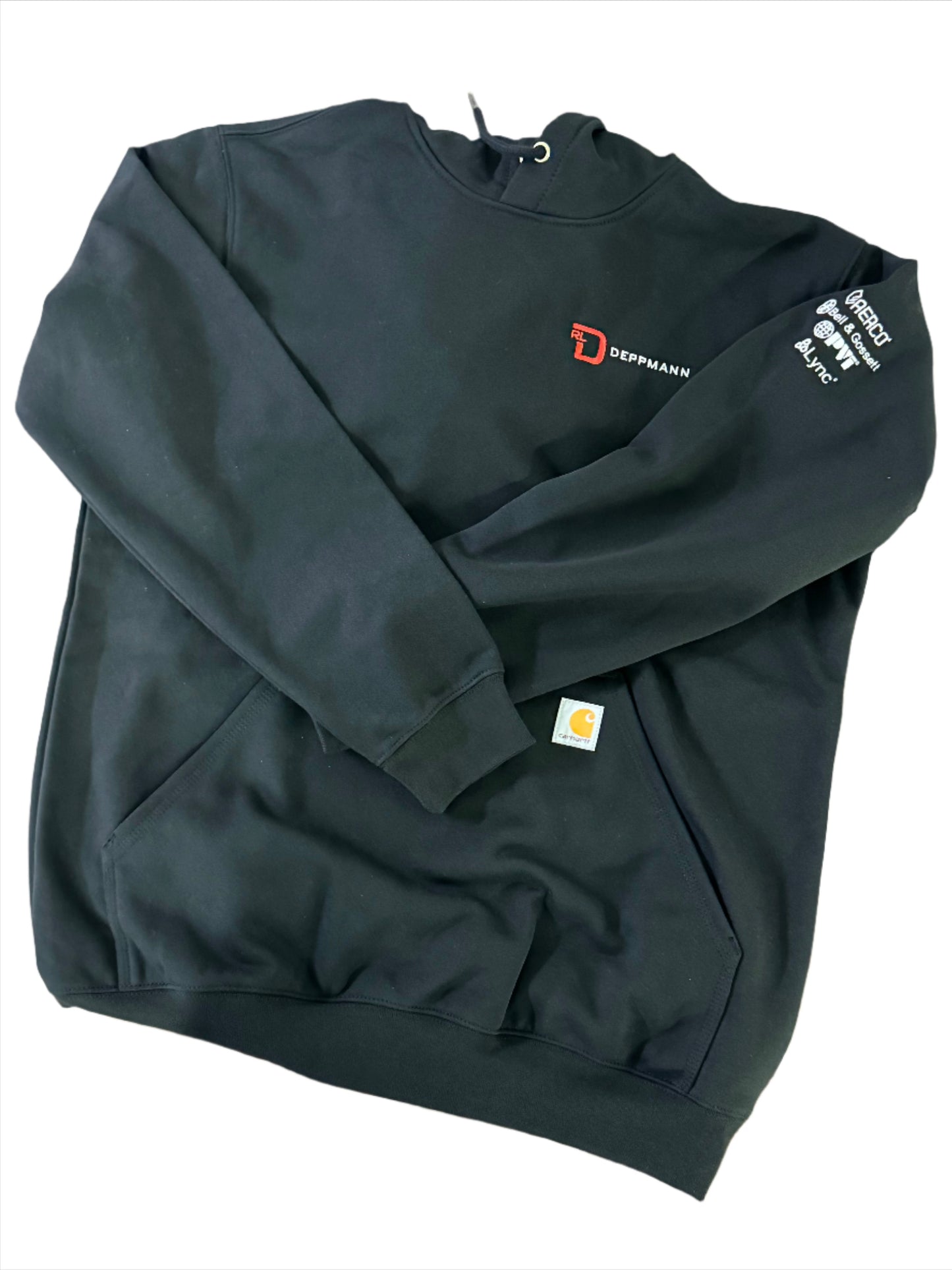 Carhartt Black Hooded Sweatshirt - RLD, AERCO, B&G, PVI, and Lync Branded