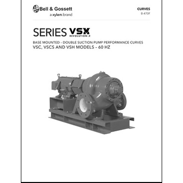 Series VSX: Base Mounted - Double Suction Pump Performance Curves VSC, VSCS, and VSH Models - 60 HZ