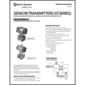Sensor/Transmitters (ST-Series): Pressure and Differential Pressure Sensor/Transmitters