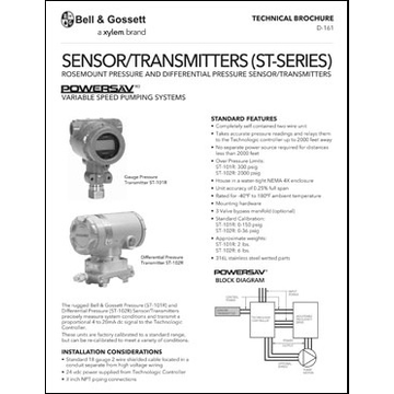 Sensor/Transmitters (ST-Series): Rosemount Pressure and Differential Pressure Sensors/Transmitters