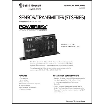 Sensor/Transmitter (ST Series): KW Sensor/Transmitter
