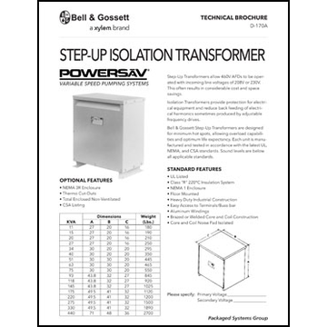 Step-Up Isolation Transformer