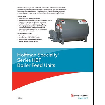 Hoffman Specialty Series HBF Boiler Feed Units