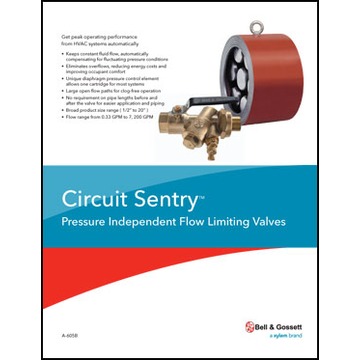 Circuit Sentry: Pressure Independent Flow Limiting Valves