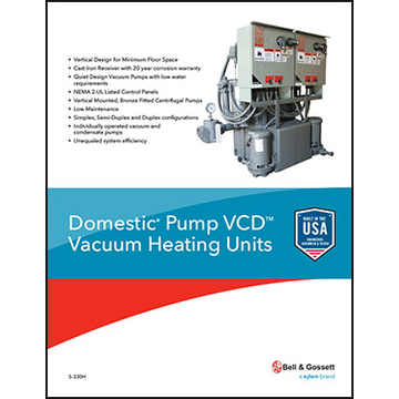 Domestic Pump VCD Vacuum Heating Units