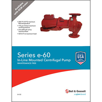 Series e-60: In-Line Mounted Centrifugal Pump