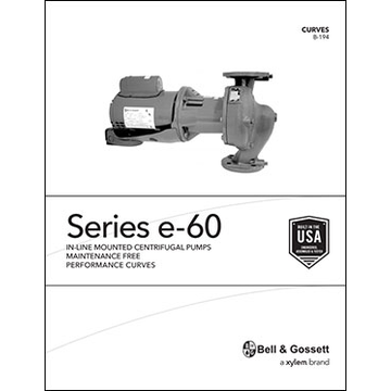 Series e-60: In-Line Mounted Centrifugal Pumps - Maintenance Free - Performance Curves