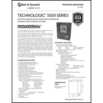 Technologic 5500 Series: Multiple Pump Multiple Zone Pump Controller Variable Speed Pumping Systems