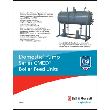 Domestic Pump Series CMED Boiler Feed Units