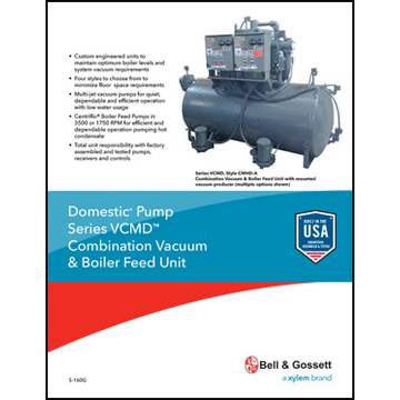 Domestic Pump Series VCMD Combination Vacuum & Boiler Feed Unit