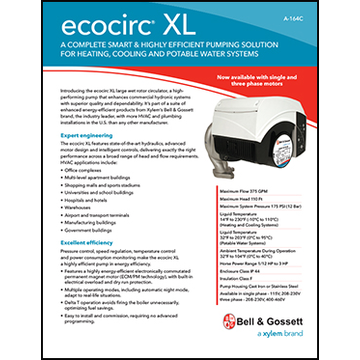 ecocirc XL: A Complete Smart & Highly Efficient Pumping Solution for Heating, Cooling and Potable Water Systems