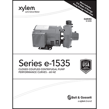 Series e-1535: Closed Coupled Centrifugal Pump Performance Curves - 60 HZ