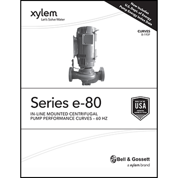 Series e-80: In-Line Mounted Centrifugal Pump Performance Curves - 60 HZ