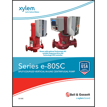 Series e-80SC: Split-Coupled Vertical In-Line Centrifugal Pump