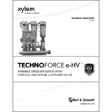 TechnoForce e-HV: Variable Speed Boosters with Vertical Multistage e-SV Pumps 60 HZ