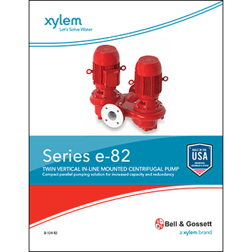 Series e-82: Twin Vertical In-Line Mounted Centrifugal Pump