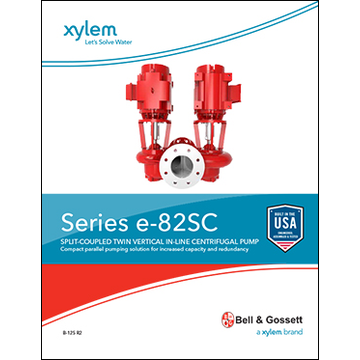 Series e-82SC: Split-Coupled Twin Vertical In-Line Centrifugal Pump