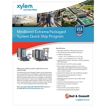 MiniBoost Extreme Packaged System Quick Ship Program