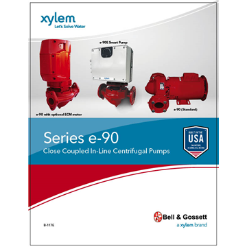 Series e-90: Close Coupled In-Line Centrifugal Pumps