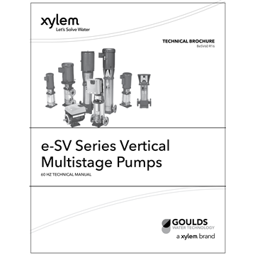 e-SV Series Vertical Multistage Pumps: 60 HZ Technical Manual