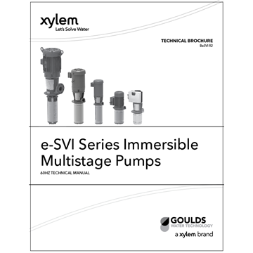 e-SVI Series Immersible Multistage Pumps: 60 HZ Technical Manual