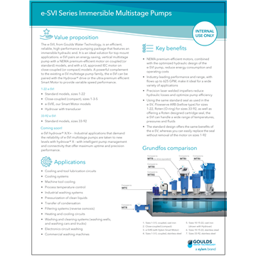 e-SVI Series Immersible Multistage Pumps