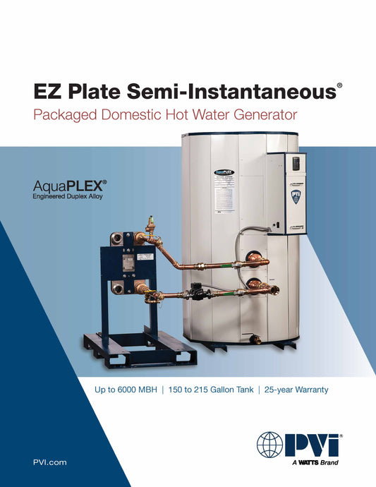 EZ Plate Semi-Instantaneous: Packaged Domestic Hot Water Generator