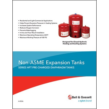 Non-ASME Expansion Tanks: Series HFT Pre-Charged Diaphragm Tanks