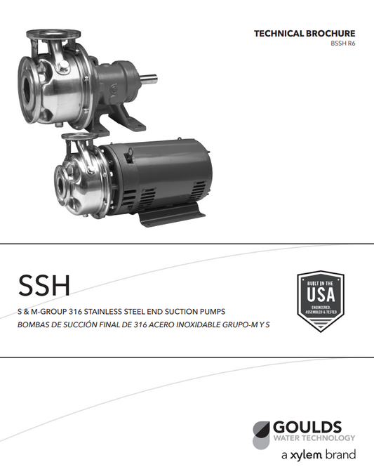 SSH: S & M-Group 316 Stainless Steel End Suction Pumps