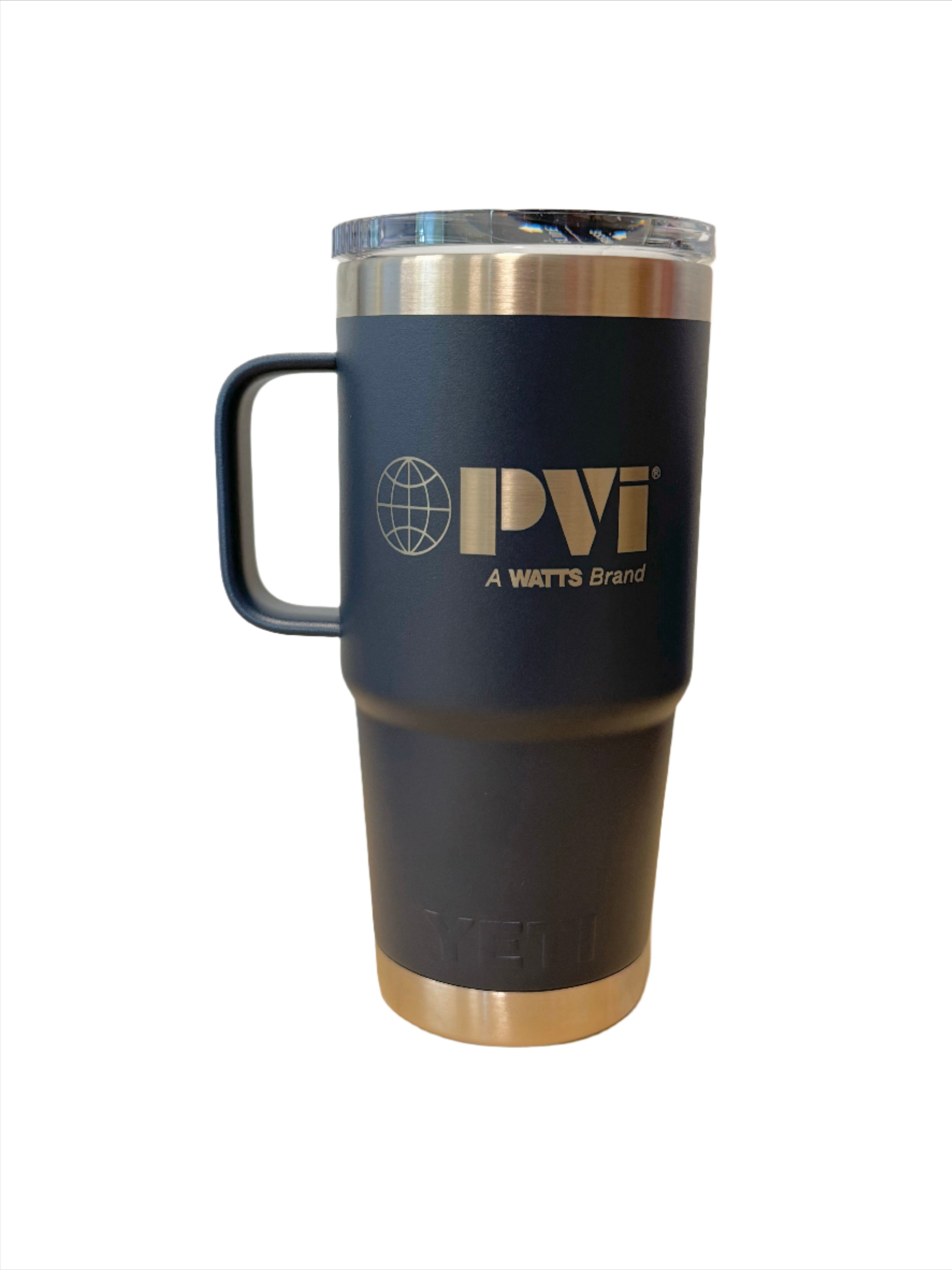 Yeti 20 oz Navy Travel Mug PVI, RLD Branded Deppmann Depot