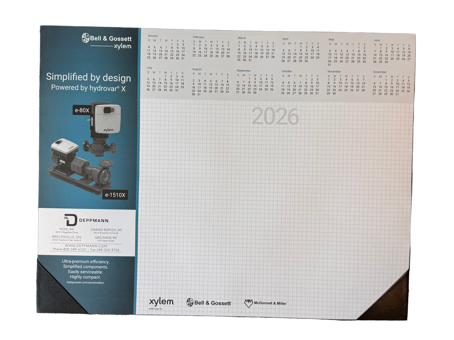 B&G, RLD Desk Pad Calendar