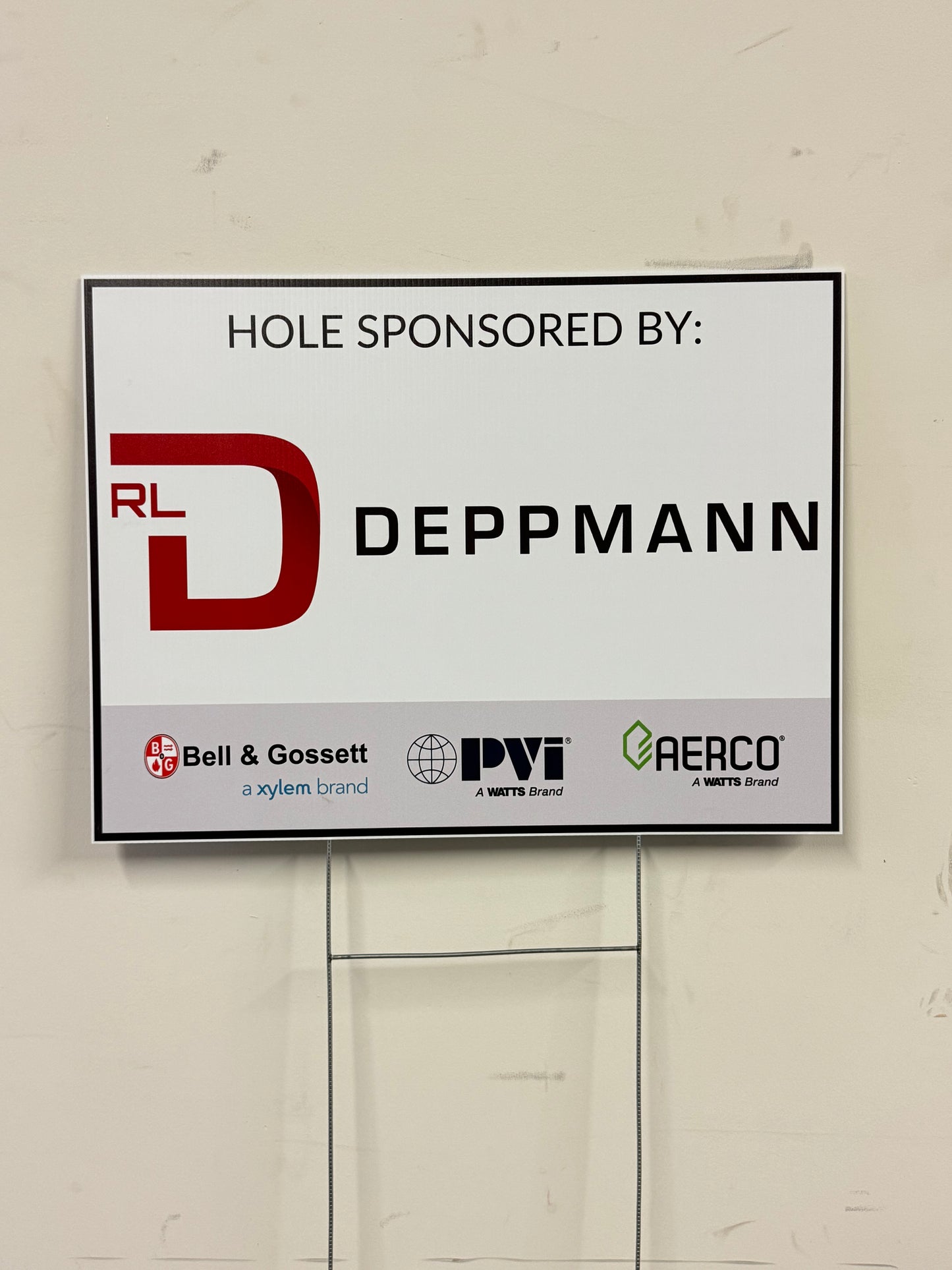 RENTAL - Golf Outing Hole Sponsor Sign - RLD, B&G PVI, AERCO