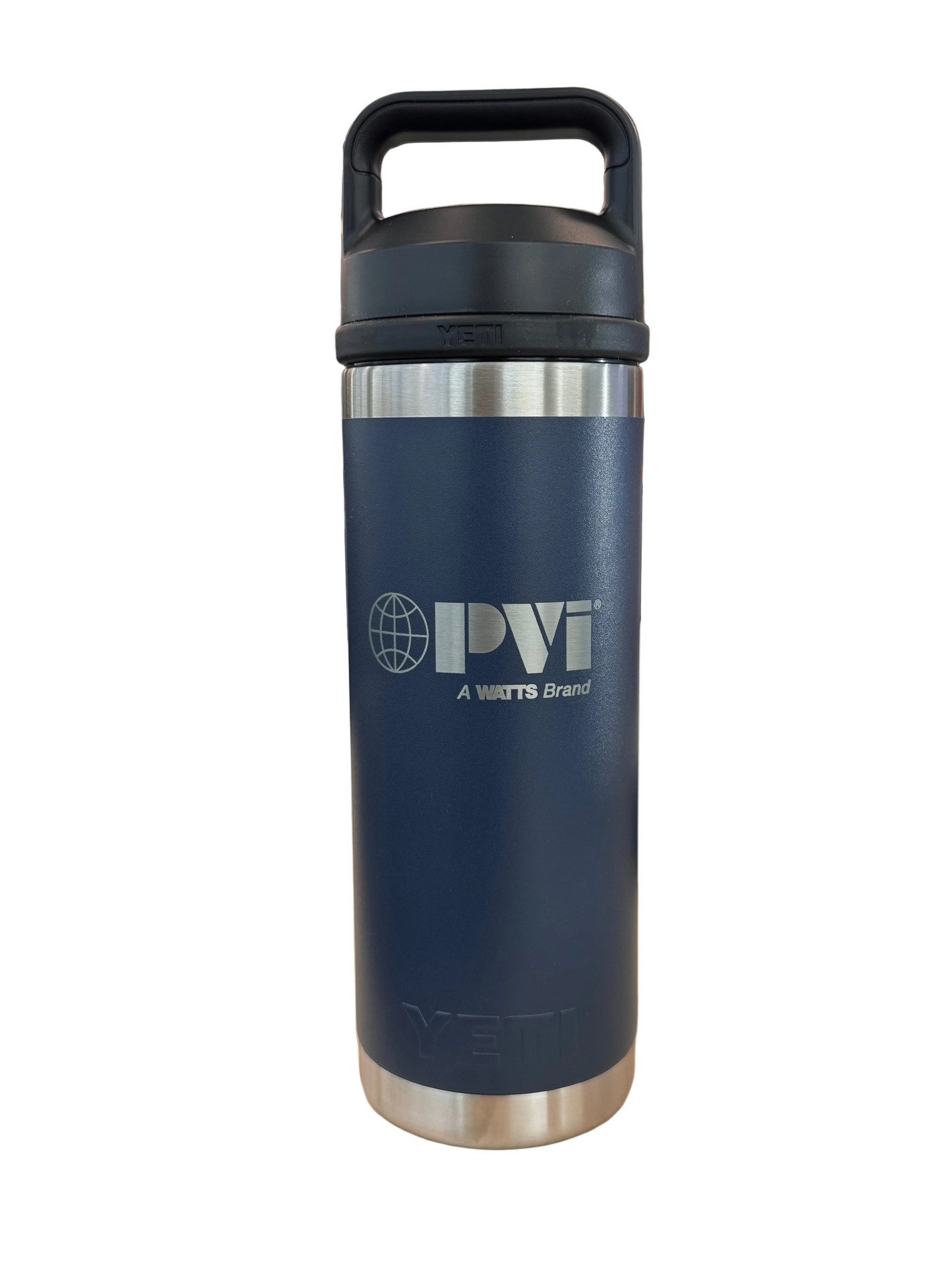 Yeti Rambler 18 oz Navy Water Bottle with Chug Cap - PVI & RLD Branded