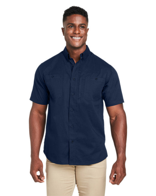 Short Sleeve Button-Up Cotton Shirt