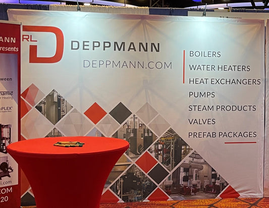 RL Deppmann Pop Up 10' Trade Show Backdrop with Lights - Rental