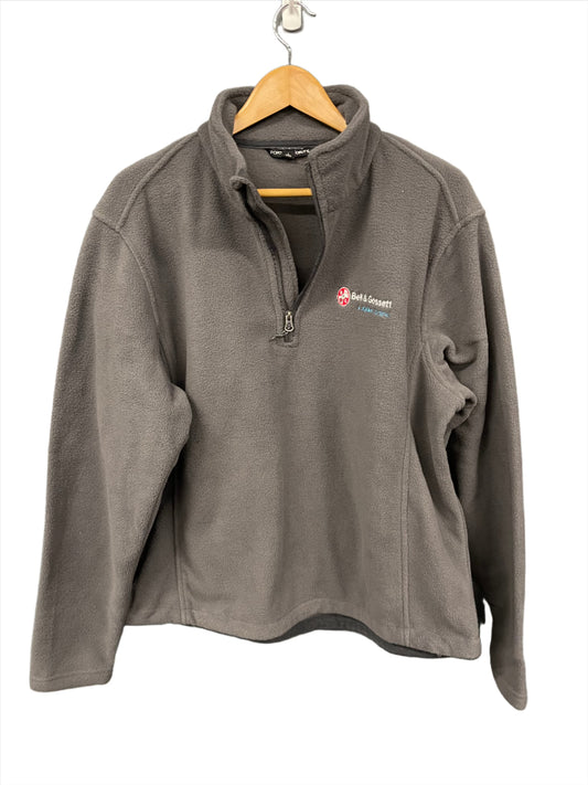 Fleece 1/4 Zip Grey B&G Sweater - Men's