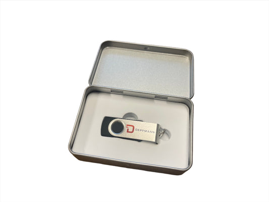 USB Drive in Tin - Little Red Schoolhouse